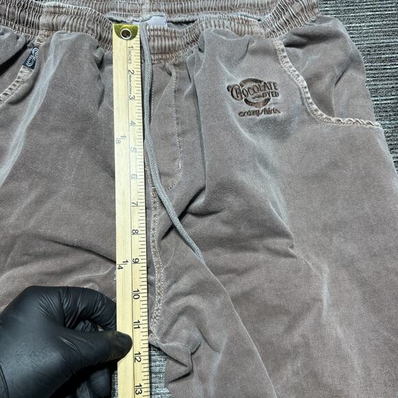 Crazy Shirts Pants Men's Size L Brown Chocolate Dyed Lounge Drawstring Faded VTG - Picture 6 of 14